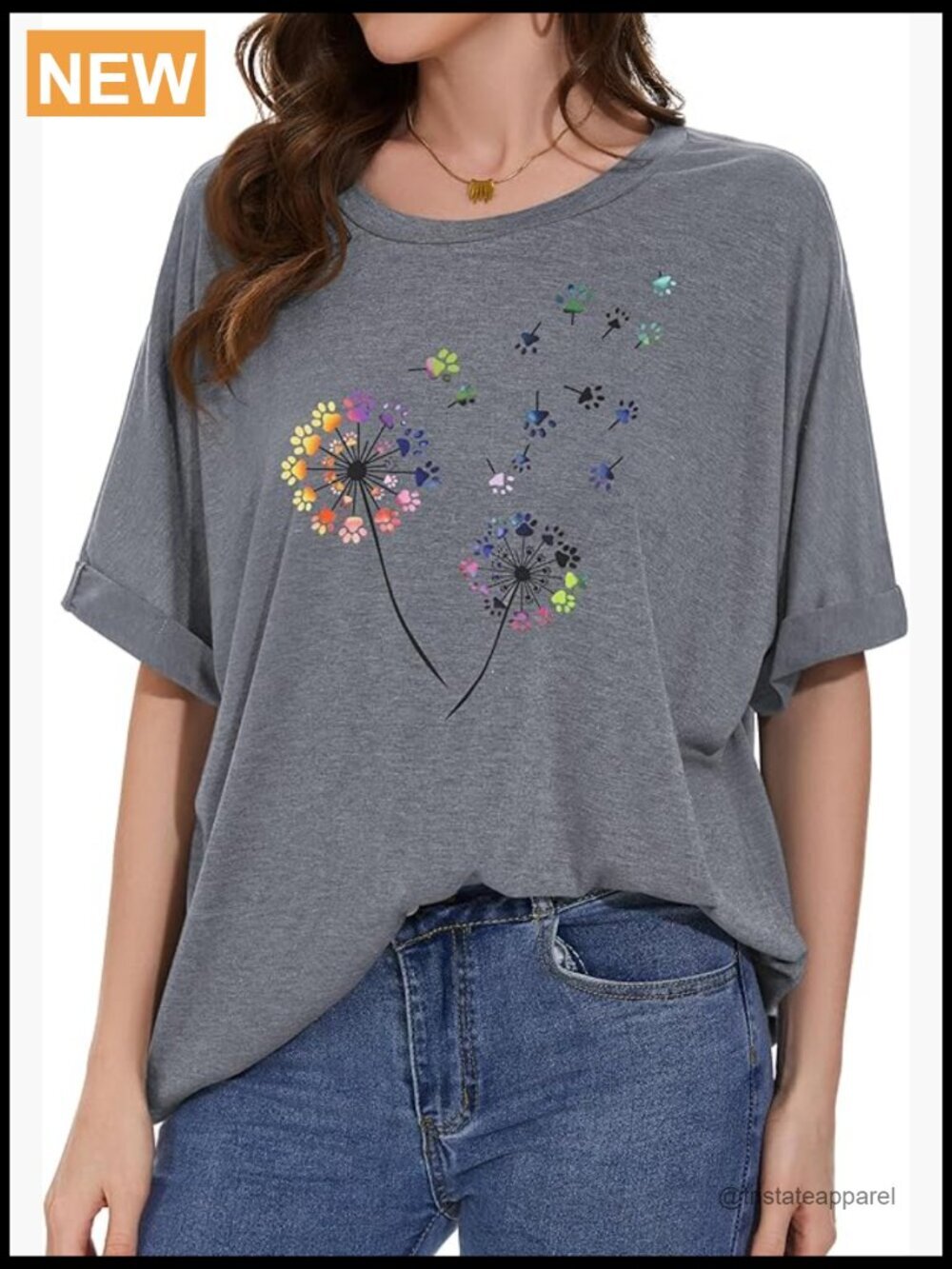 Oversized Short Sleeve Crew Neck T-Shirt Loose Fit Casual Tee Tunic Top